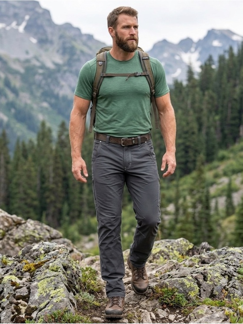 Kuhl Men’s 32x30 Outdoor Nylon Hiking Pants Dark Gray Cargo Outdoor W 32 FLAW